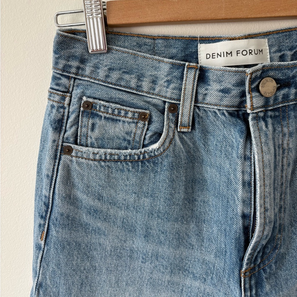 Denim Forum Coco Light Blue Wide Leg Jeans - Picture 4 of 13